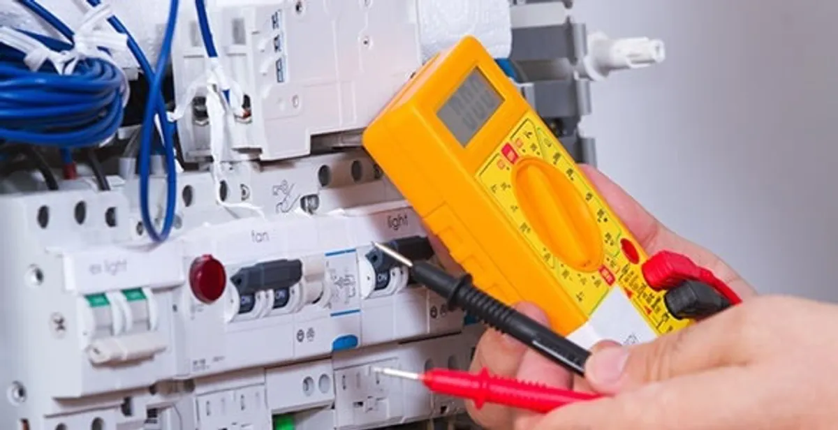 Residential electrician testing home electrical panel for safety and performance in Boca Raton, FL